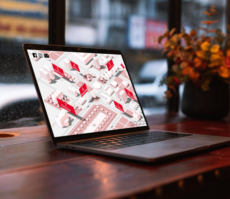 Interactive video example on a MacBook