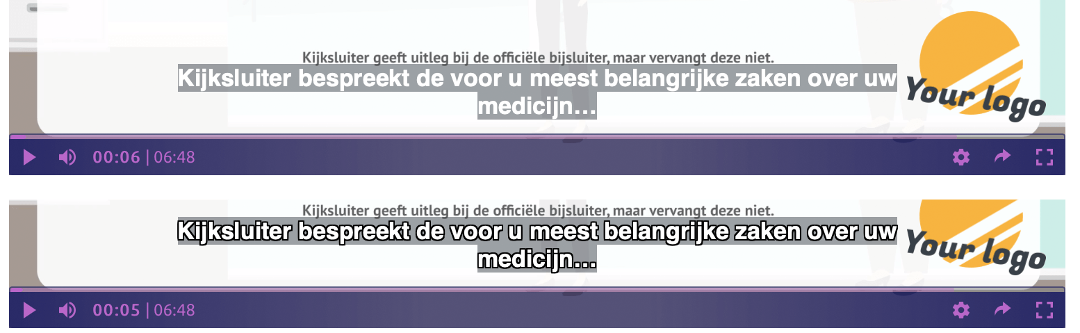 Example WCAG subtitles