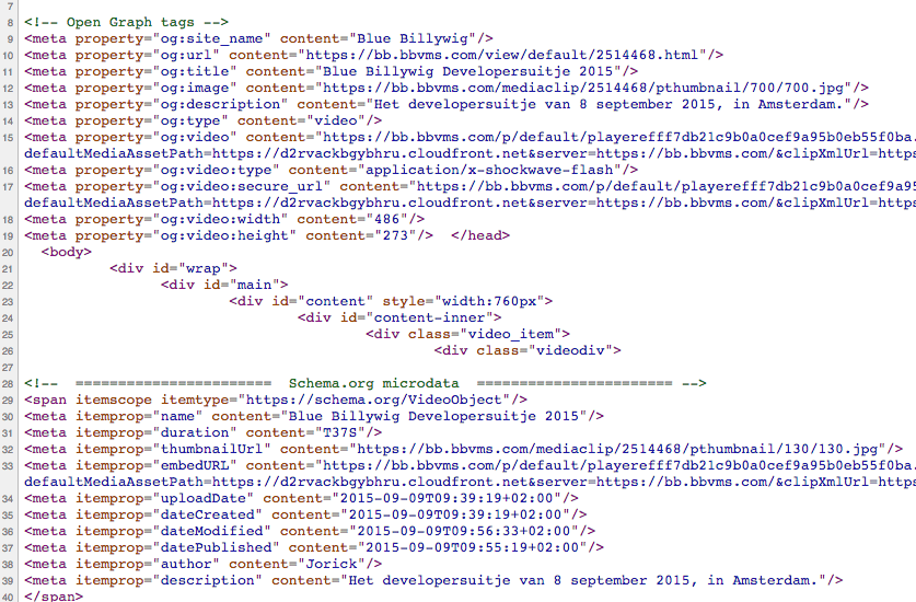 Video SEO metadata